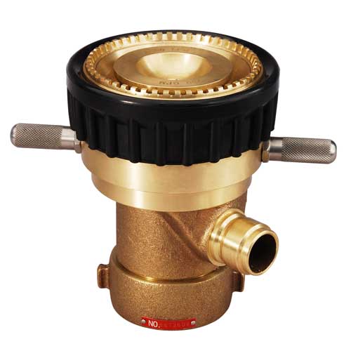 Fire Hose Nozzle, 1-1/2 NST, Industrial Marine Nozzle, 95 GPM, Brass
